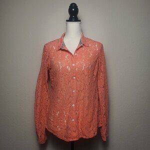 Volcom Not So Classic Button Down Top Medium